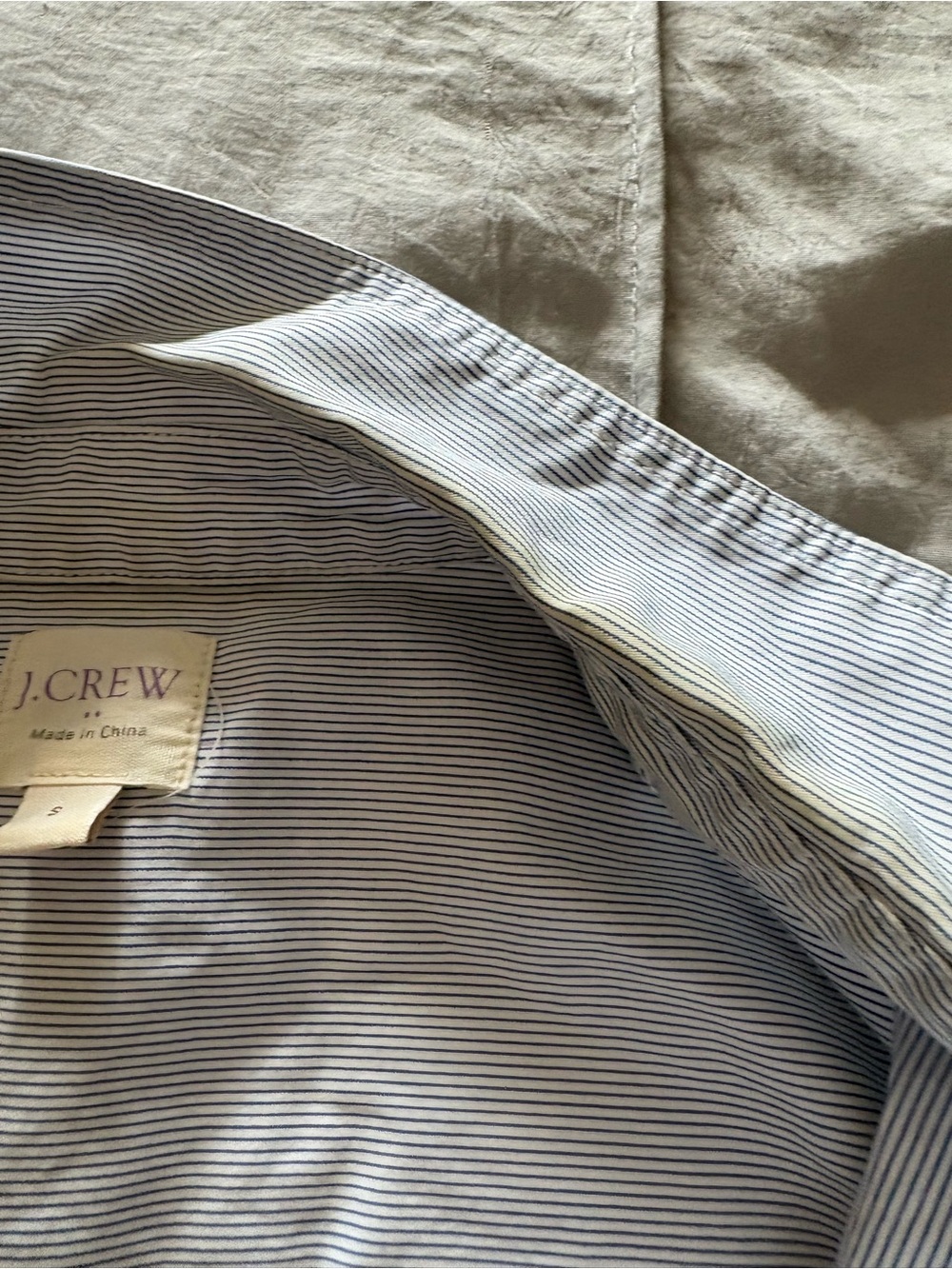 J.Crew women’s Blue Stripe Dress Shirt